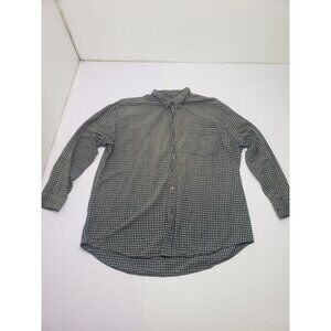 Premier International Green Flannel Work Shirt Long Sleeve Plaid Men's XL